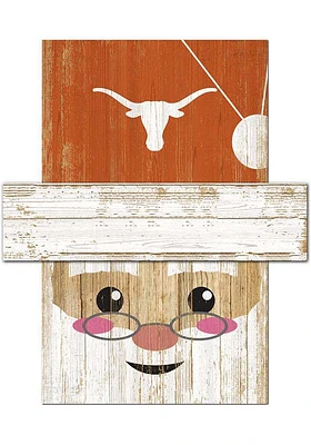 Texas Longhorns Santa Head Sign - Burnt Orange