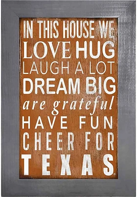 Texas Longhorns In This House Picture Frame - Burnt Orange