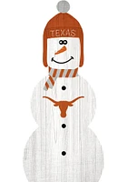 Texas Longhorns Snowman Leaner Sign - Burnt Orange