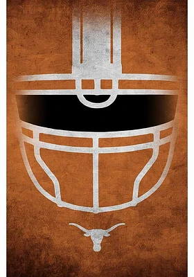 Texas Longhorns Ghost Helmet 17x26 Sign - Burnt Orange
