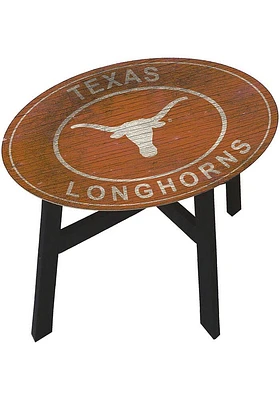 Texas Longhorns Vintage Heritage Side Burnt Orange End Table