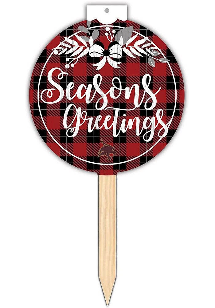 Texas State Bobcats Seasons Greetings Sign - Maroon