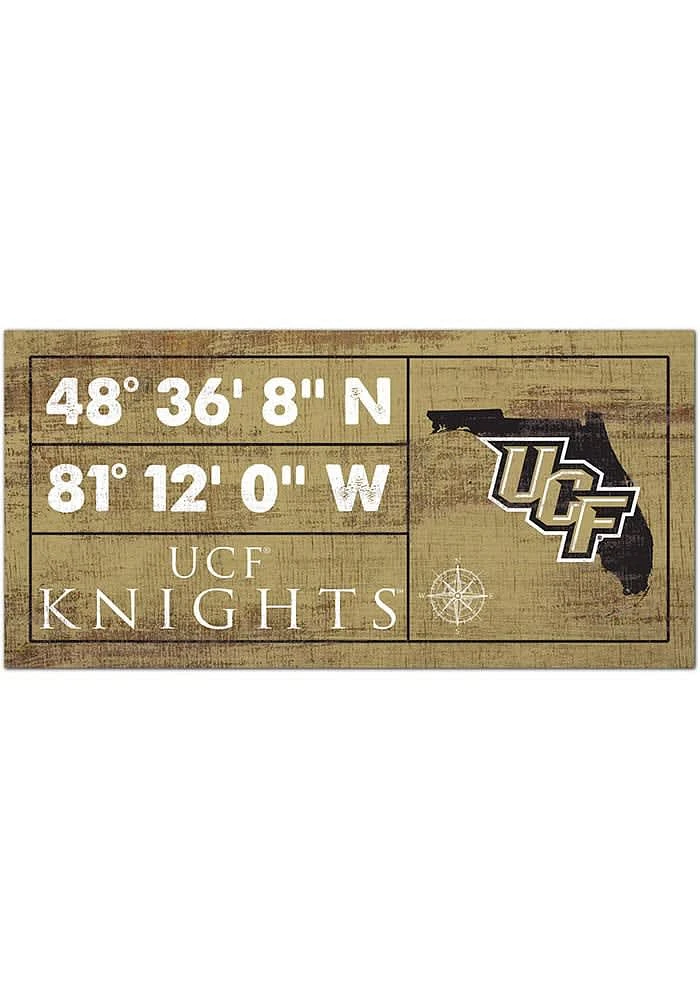 UCF Knights Horizontal Coordinate Sign - Green