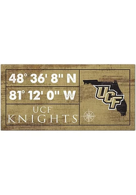 UCF Knights Horizontal Coordinate Sign - Green