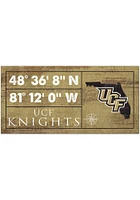UCF Knights Horizontal Coordinate Sign - Green