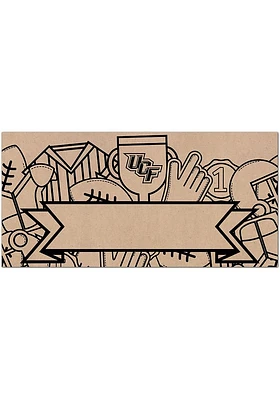 UCF Knights Banner Coloring Sign - Green