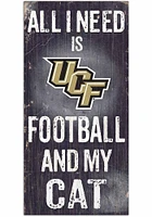 UCF Knights Football and My Cat Sign - Green