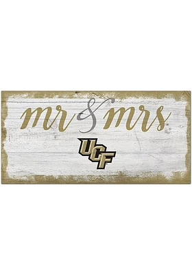 UCF Knights Script Mr and Mrs Sign - Green