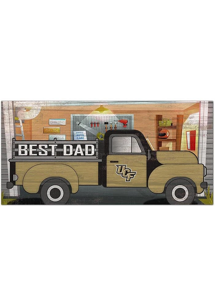 UCF Knights Best Dad Truck Sign - Green