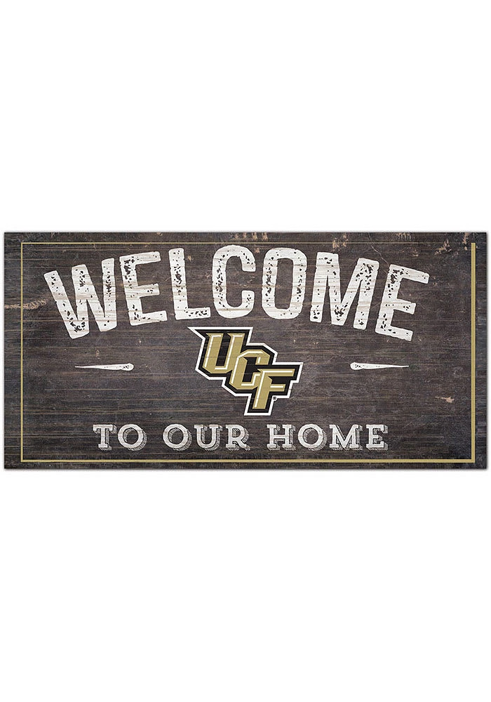 UCF Knights Welcome Distressed Sign - Green