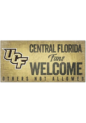 UCF Knights Fans Welcome 6x12 Sign - Green