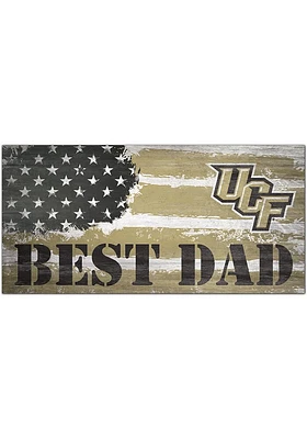 UCF Knights Best Dad Flag Sign - Green