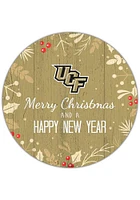 UCF Knights Merry Christmas and New Year Circle Sign - Green