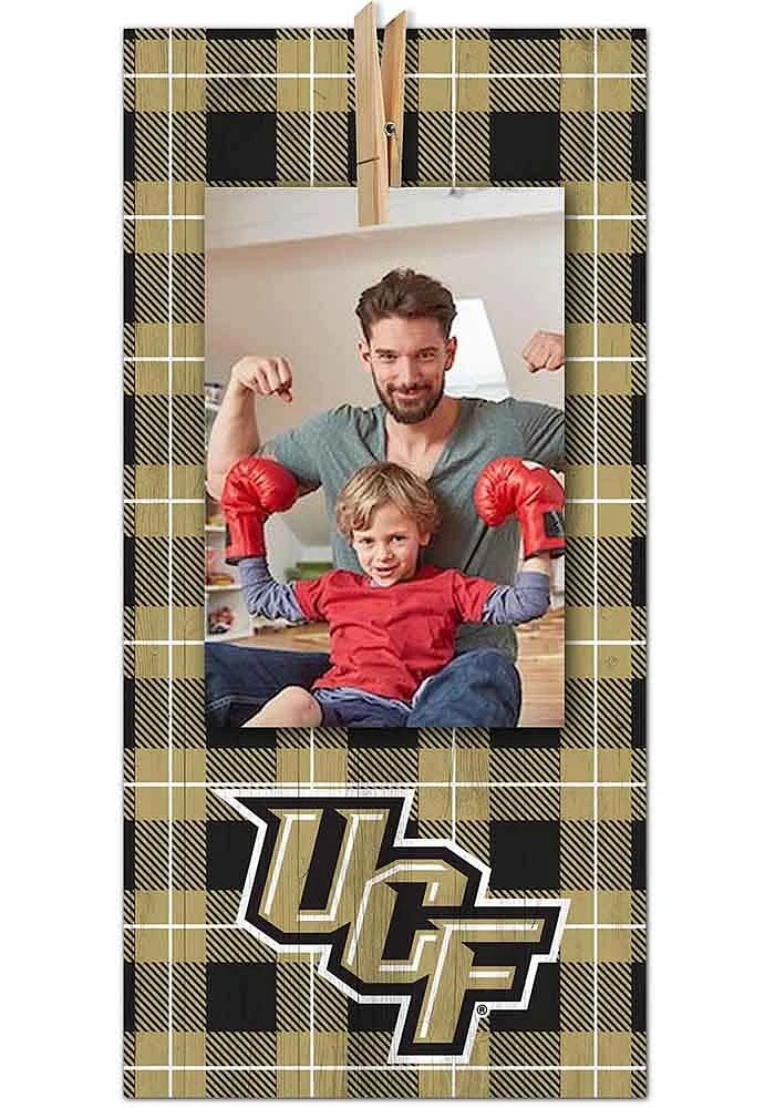 UCF Knights Plaid Clothespin Sign - Green