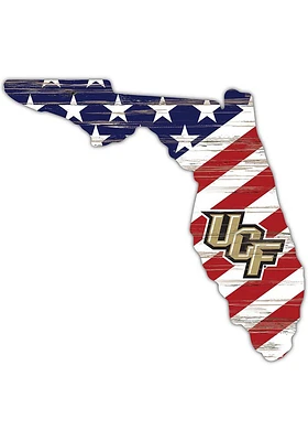 UCF Knights 12 Inch USA State Cutout Sign - Green