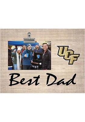 UCF Knights Best Dad Burlap Clip Picture Frame - Green