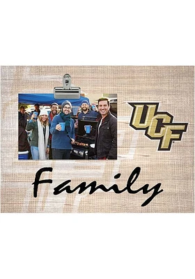 UCF Knights Family Burlap Clip Picture Frame - Green