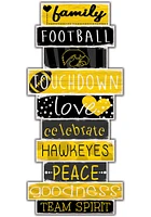 Iowa Hawkeyes Celebrations Stack 24 Inch Sign - Yellow