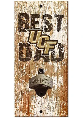 UCF Knights Best Dad Bottle Opener Sign - Green