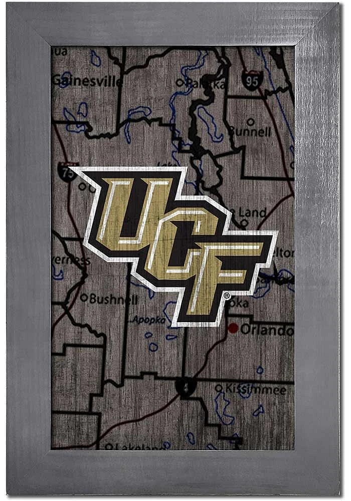 UCF Knights City Map Sign - Green