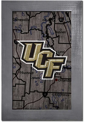 UCF Knights City Map Sign - Green