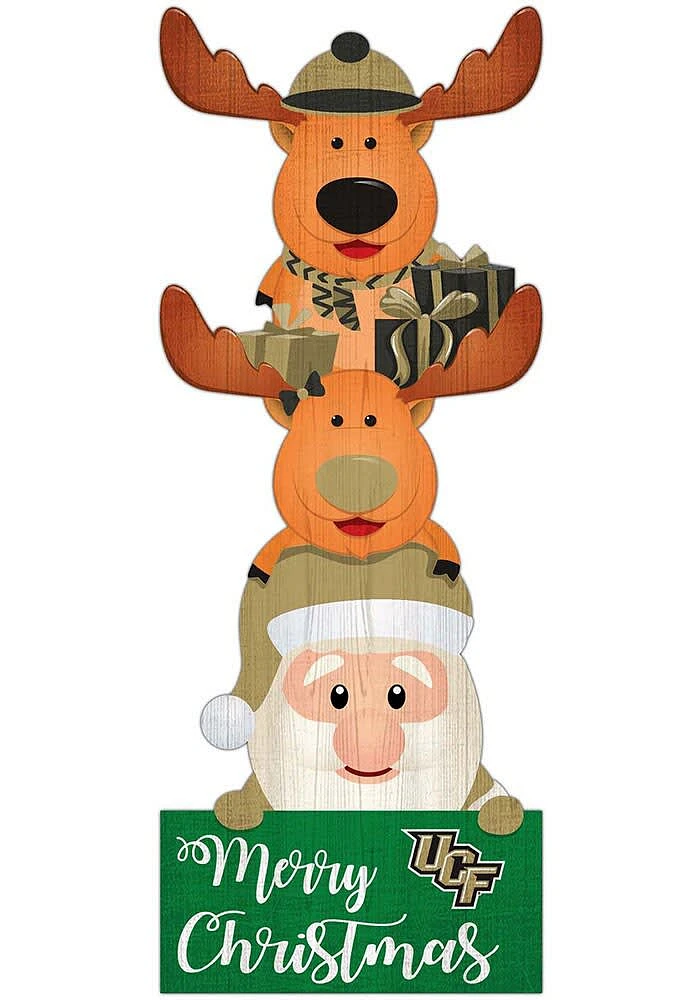UCF Knights 31 Inch Santa Stack Leaner Sign - Green