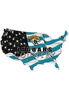 Jacksonville Jaguars USA Shape Flag Cutout Sign - Blue