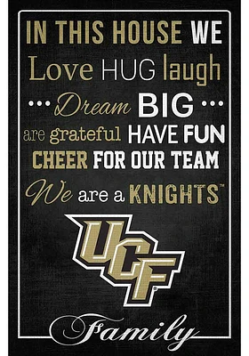 UCF Knights In This House 17x26 Sign - Green