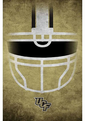 UCF Knights Ghost Helmet 17x26 Sign - Green