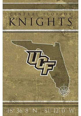 UCF Knights Coordinates 17x26 Sign - Green