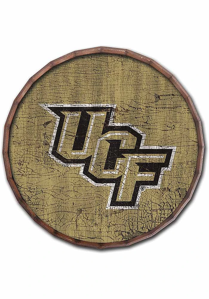 UCF Knights Cracked Color 24 Inch Barrel Top Sign - Green