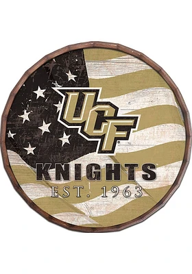 UCF Knights Flag 24 Inch Barrel Top Sign - Green