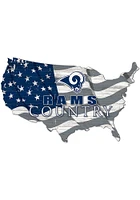 Los Angeles Rams USA Shape Flag Cutout Sign - Blue
