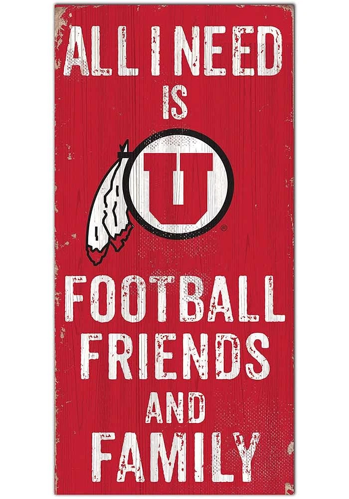 Utah Utes Football Friends and Family Sign - Red