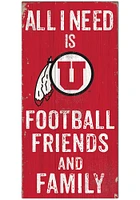 Utah Utes Football Friends and Family Sign - Red