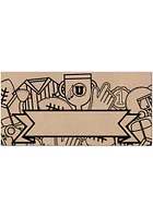 Utah Utes Banner Coloring Sign - Red
