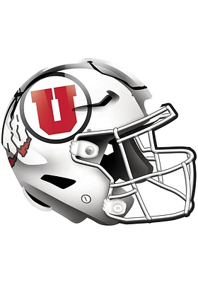 Utah Utes 12in Authentic Helmet Sign - Red
