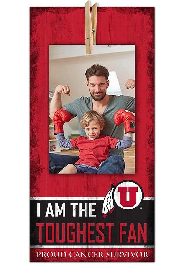Utah Utes The Toughest Fan Sign - Red