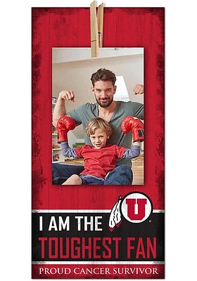 Utah Utes The Toughest Fan Sign - Red