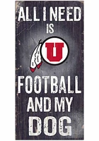 Utah Utes Football and My Dog Sign - Red