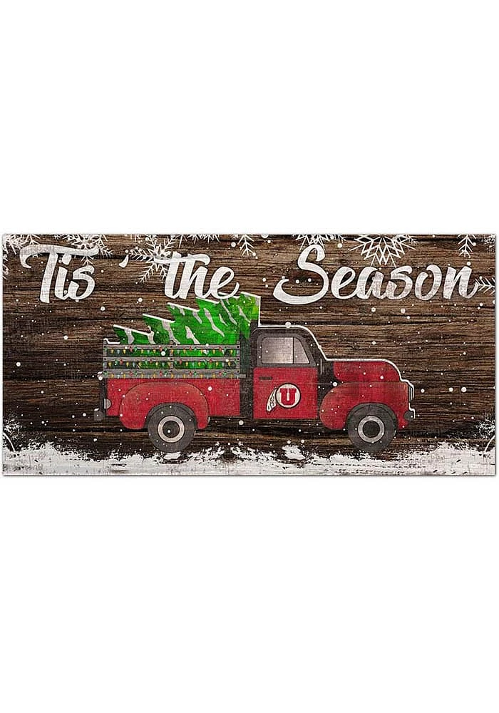 Utah Utes Tis the Season 6x12 Sign - Red