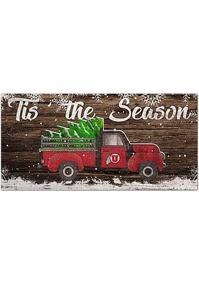 Utah Utes Tis the Season 6x12 Sign - Red