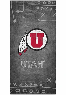 Utah Utes Chalk Playbook Sign - Red