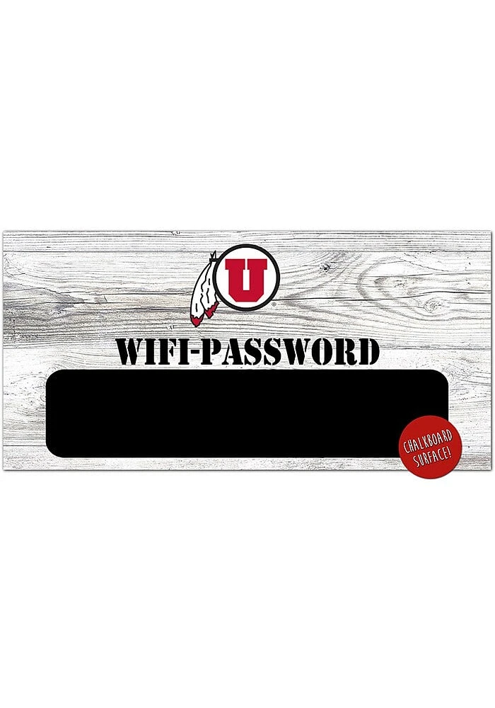 Utah Utes Wifi Password 6x12 Sign - Red
