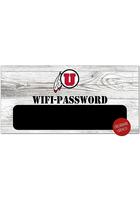 Utah Utes Wifi Password 6x12 Sign - Red