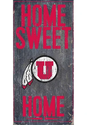 Utah Utes Home Sweet Home Sign - Red