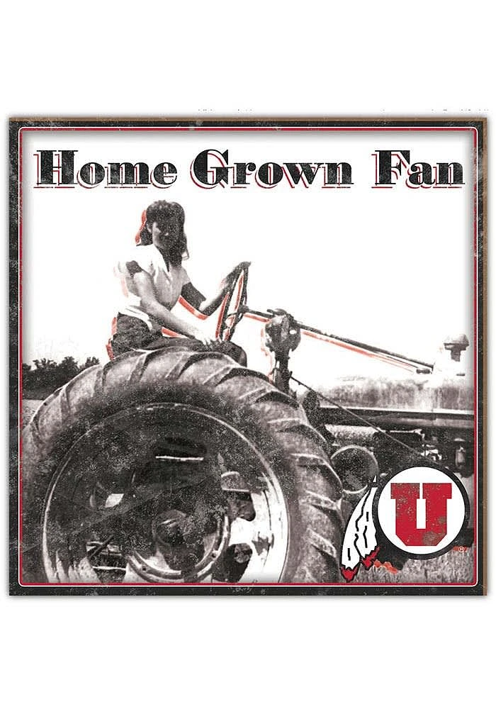 Utah Utes Aluminum Can Sign - Red
