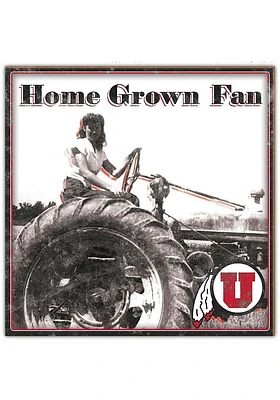 Utah Utes Aluminum Can Sign - Red