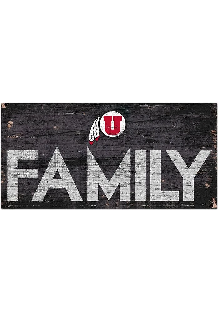 Utah Utes Family 6x12 Sign - Red