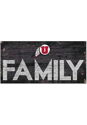 Utah Utes Family 6x12 Sign - Red